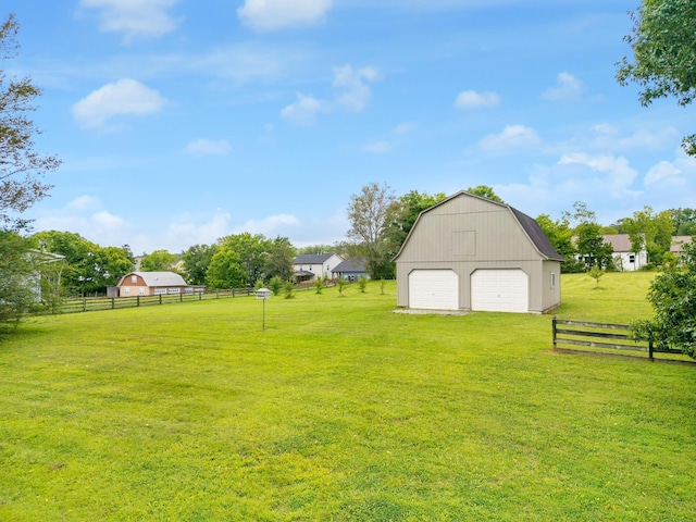 2195 Ooltewah Ringgold Rd, Ooltewah, TN 37363 - view of yard featuring a barn, an outbuilding, and a detached garage