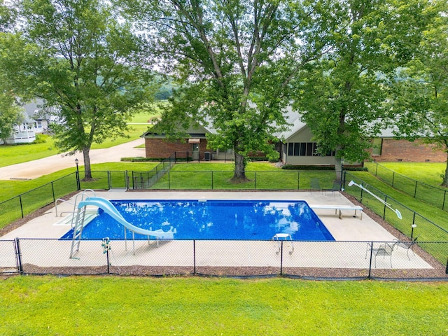 2195 Ooltewah Ringgold Rd, Ooltewah, TN 37363 - view of pool featuring a water slide and a diving board