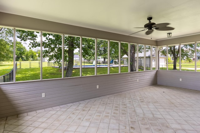 2195 Ooltewah Ringgold Rd, Ooltewah, TN 37363 - unfurnished sunroom featuring a ceiling fan