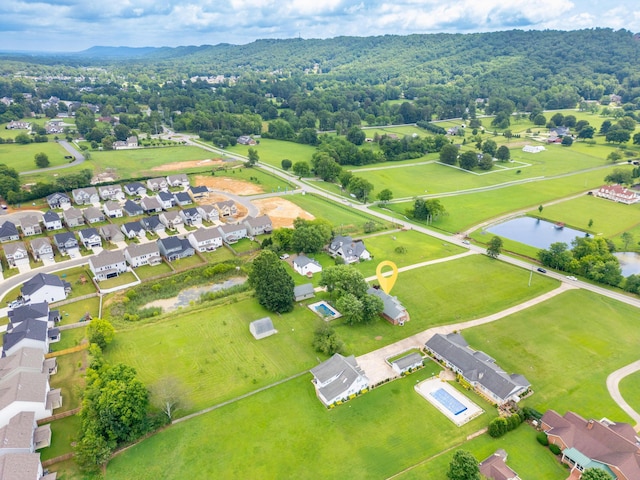 2195 Ooltewah Ringgold Rd, Ooltewah, TN 37363 - drone / aerial view of a heavily wooded area and a large body of water