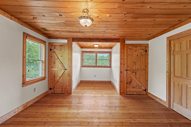 7524 Banther Rd, Harrison, TN 37341 - foyer entrance featuring wood ceiling, healthy amount of natural light, and light wood finished floors