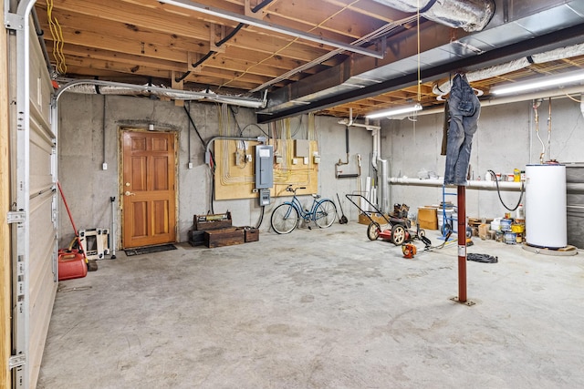 7524 Banther Rd, Harrison, TN 37341 - unfinished below grade area with gas water heater and electric panel