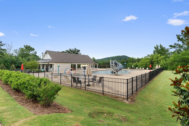 3620 Weathervane, Apison, TN 37302 - view of pool with a water slide and a patio