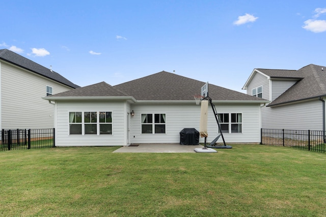 3620 Weathervane, Apison, TN 37302 - back of house with a patio, a fenced backyard, and roof with shingles