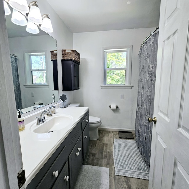 503 S Lovell Ave, Chattanooga, TN 37412 - bathroom with vanity, wood finished floors, plenty of natural light, and a chandelier