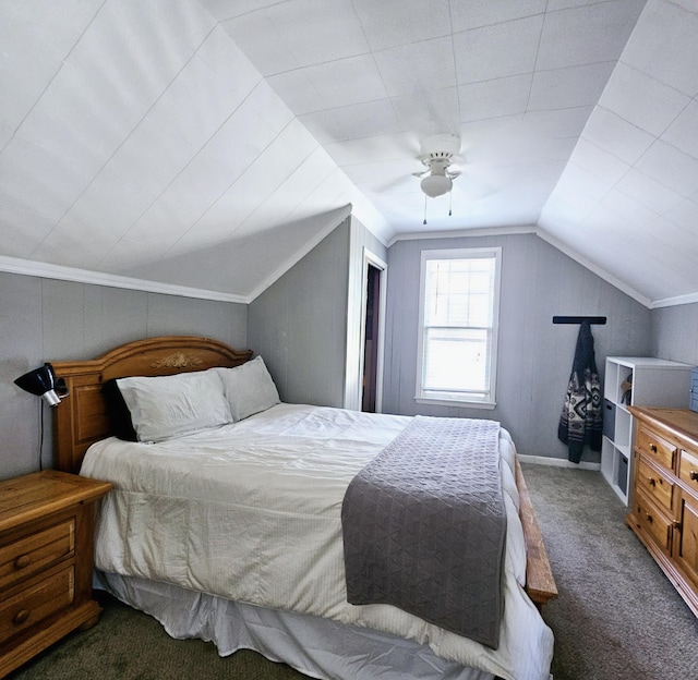 503 S Lovell Ave, Chattanooga, TN 37412 - carpeted bedroom with lofted ceiling and ceiling fan