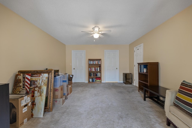 6755 Hickory Creek Rd, Chattanooga, TN 37421 - carpeted living room with a ceiling fan