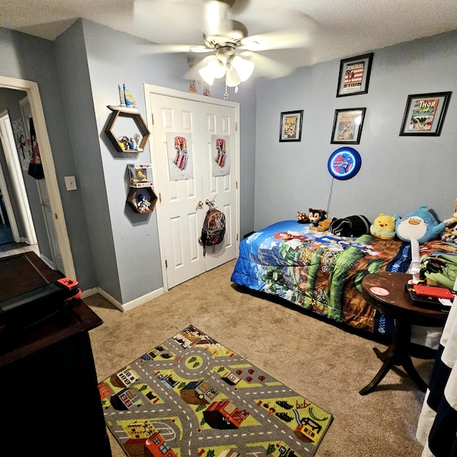 1610 Castleberry Ave, Chattanooga, TN 37412 - carpeted bedroom with ceiling fan and baseboards