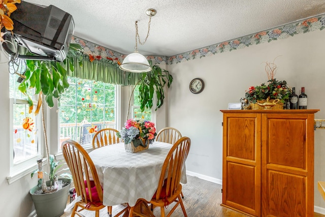 1820 Colonial Way Cir, Hixson, TN 37343 - dining room featuring wood finished floors, a textured ceiling, and baseboards