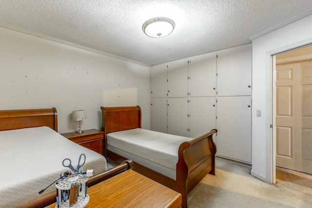 1820 Colonial Way Cir, Hixson, TN 37343 - bedroom featuring a textured ceiling, a closet, and light carpet