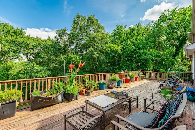 1820 Colonial Way Cir, Hixson, TN 37343 - deck with view of wooded area
