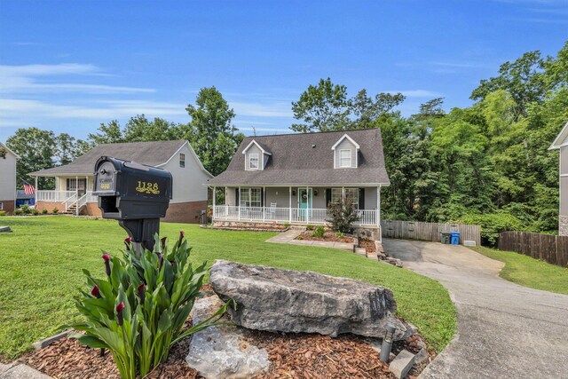 1128 Tiftonia View Rd, Chattanooga, TN 37419 - cape cod house featuring covered porch and roof with shingles