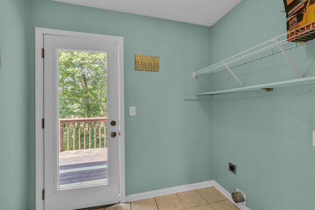 1128 Tiftonia View Rd, Chattanooga, TN 37419 - laundry room with electric dryer hookup and tile patterned flooring