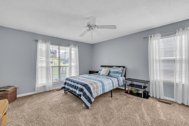 1128 Tiftonia View Rd, Chattanooga, TN 37419 - carpeted bedroom with a textured ceiling and ceiling fan
