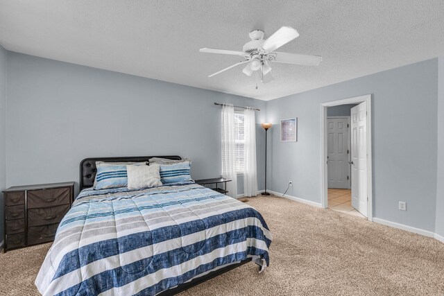 1128 Tiftonia View Rd, Chattanooga, TN 37419 - bedroom featuring carpet flooring, ceiling fan, and a textured ceiling