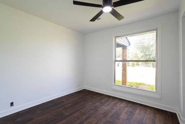 4407 Bennett Rd, Chattanooga, TN 37412 - spare room featuring healthy amount of natural light, dark wood finished floors, and a ceiling fan