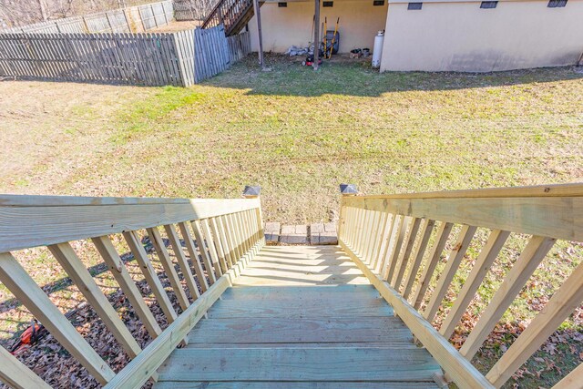 2367 Lake Mist Dr, Chattanooga, TN 37421 - view of yard with a deck and stairs