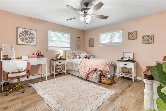 918 Old Lafayette Rd, Chickamauga, GA 30707 - bedroom featuring light wood-type flooring and a ceiling fan