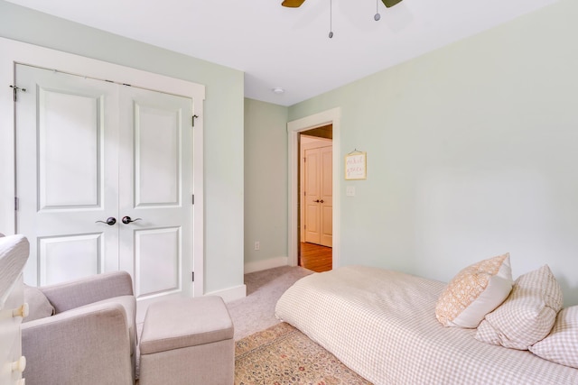 168 Middle Rd, Lookout Mountain, GA 30750 - carpeted bedroom featuring a closet and a ceiling fan