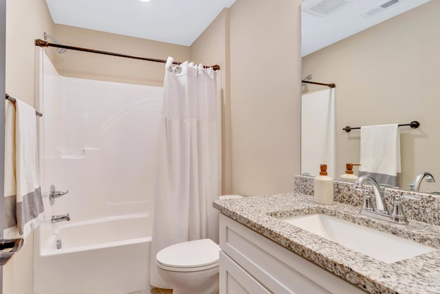 168 Middle Rd, Lookout Mountain, GA 30750 - bathroom featuring shower / bathtub combination with curtain and vanity