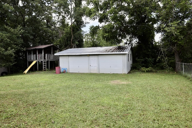503 Kirby Dr, Cleveland, TN 37323 - view of yard featuring a garage and an outdoor structure
