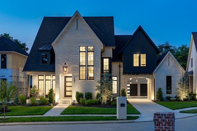 3634 Falkirk Way, Ooltewah, TN 37363 - view of front of home featuring driveway, a front yard, and a shingled roof