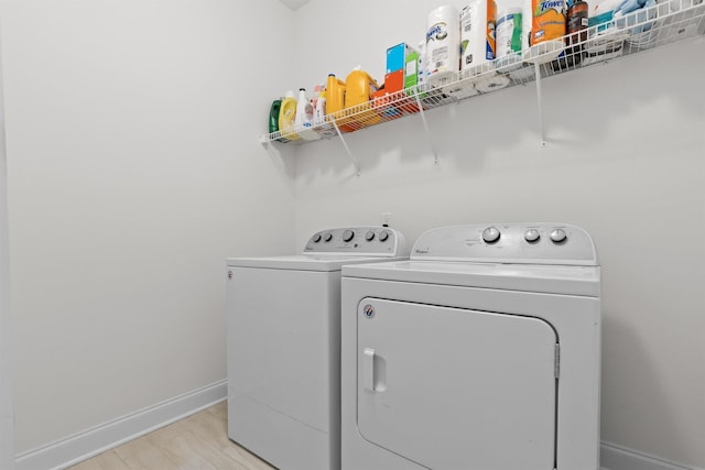 6434 Satjanon Dr, Ooltewah, TN 37363 - washroom with separate washer and dryer and light wood-type flooring