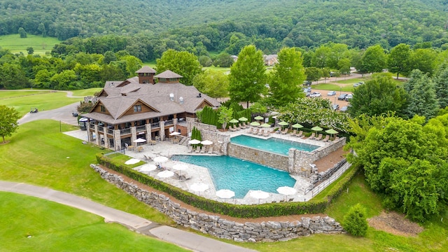 1008 Renaissance Ct, Chattanooga, TN 37419 - community pool featuring a forest view and a patio