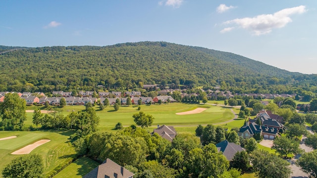 1008 Renaissance Ct, Chattanooga, TN 37419 - aerial perspective of suburban area with a mountainous background and a golf club