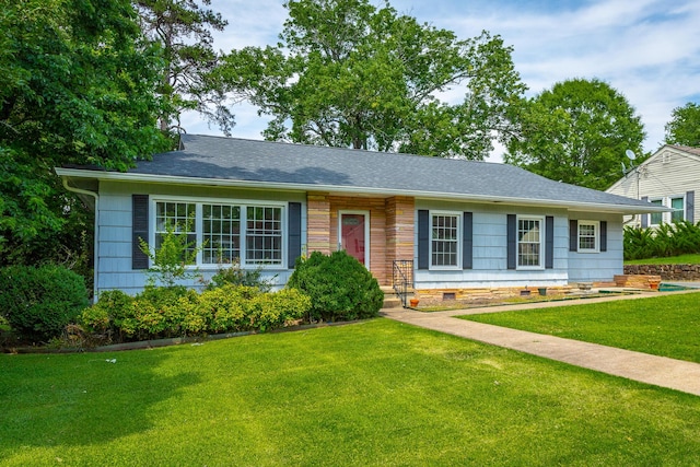 105 Joyce Ave, Red Bank, TN 37415 - ranch-style home featuring a front yard and a shingled roof