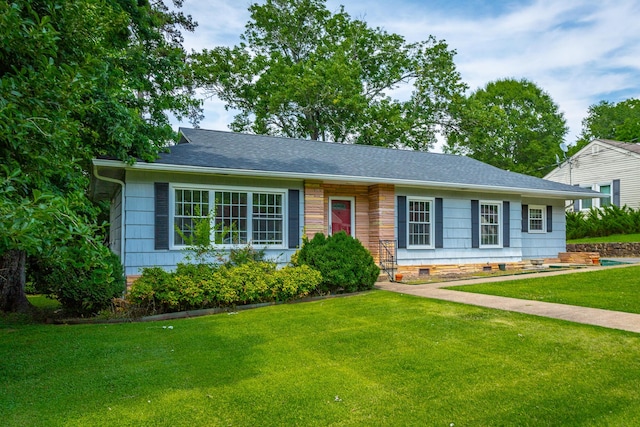 105 Joyce Ave, Red Bank, TN 37415 - ranch-style house with a front yard and a shingled roof
