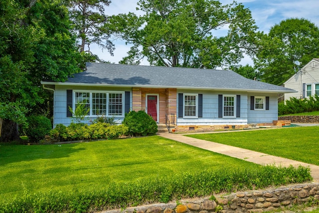 105 Joyce Ave, Red Bank, TN 37415 - ranch-style house featuring a front yard and a shingled roof