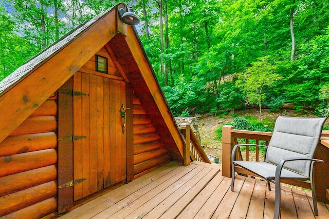 879 Amy Creek Cir, Ellijay, GA 30540 - deck with an outbuilding