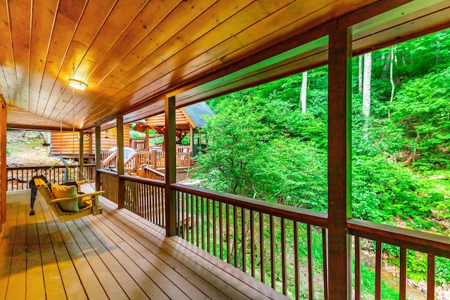 879 Amy Creek Cir, Ellijay, GA 30540 - view of wooden deck