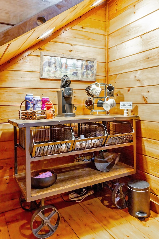879 Amy Creek Cir, Ellijay, GA 30540 - detailed view of wood walls and wood finished floors