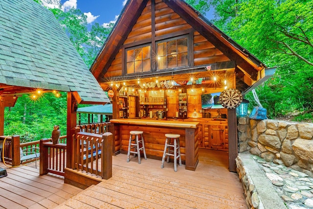 879 Amy Creek Cir, Ellijay, GA 30540 - view of wooden terrace