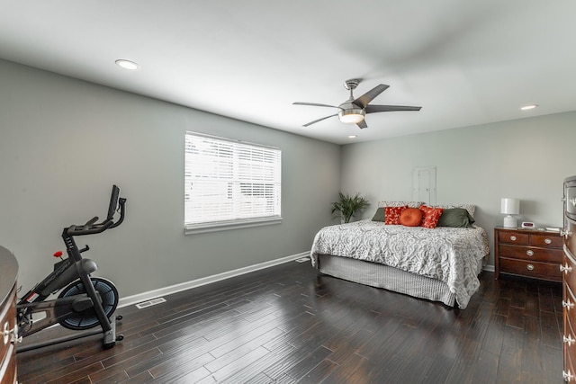 133 Wood Meadow Trl, Ringgold, GA 30736 - bedroom featuring wood finished floors, recessed lighting, and ceiling fan