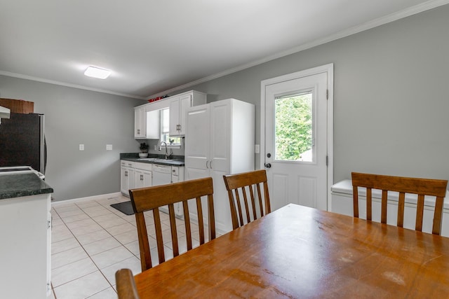 133 Wood Meadow Trl, Ringgold, GA 30736 - dining area with ornamental molding and light tile patterned floors