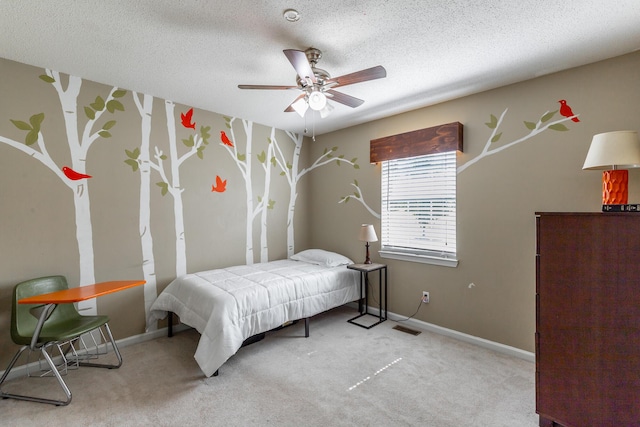 133 Wood Meadow Trl, Ringgold, GA 30736 - bedroom featuring carpet flooring, a ceiling fan, and a textured ceiling