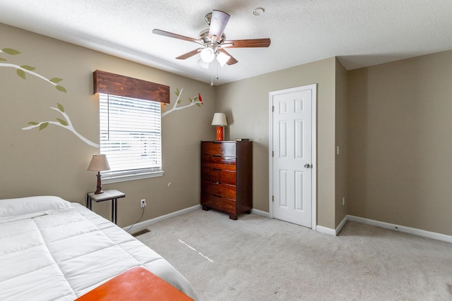 133 Wood Meadow Trl, Ringgold, GA 30736 - carpeted bedroom featuring ceiling fan and a textured ceiling