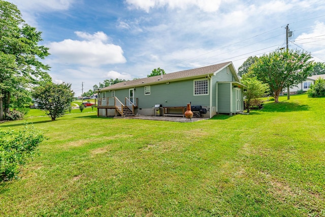 133 Wood Meadow Trl, Ringgold, GA 30736 - rear view of house with a yard and a patio
