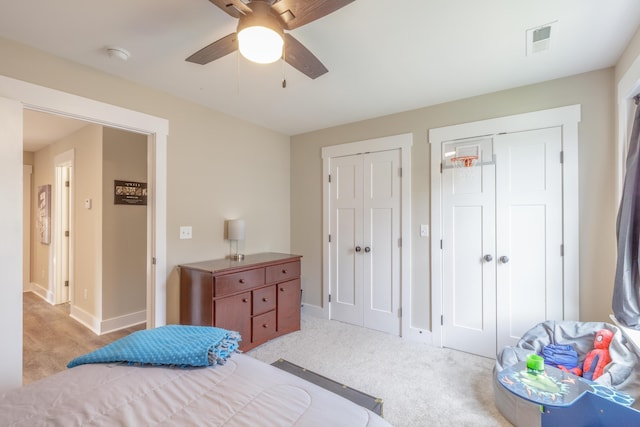 905 Live Oak Rd, Ringgold, GA 30736 - bedroom featuring ceiling fan and multiple closets
