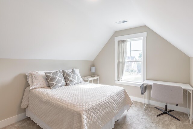 905 Live Oak Rd, Ringgold, GA 30736 - bedroom featuring light carpet and lofted ceiling