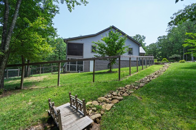 343 Highlands Forest Rd, Menlo, GA 30731 - view of yard featuring a sunroom