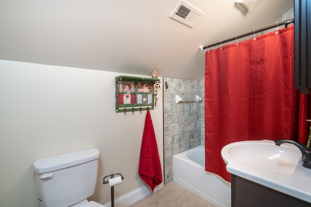 343 Highlands Forest Rd, Menlo, GA 30731 - bathroom featuring tile patterned floors, shower / bath combination with curtain, and vanity