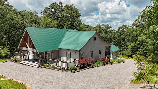 343 Highlands Forest Rd, Menlo, GA 30731 - view of front of property featuring a metal roof and driveway