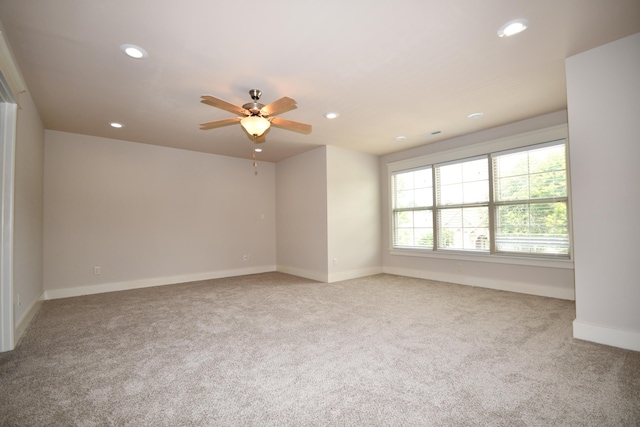 9532 Wandering Way, Ooltewah, TN 37363 - empty room featuring carpet flooring, recessed lighting, and ceiling fan