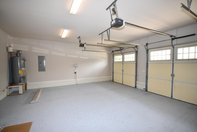 9532 Wandering Way, Ooltewah, TN 37363 - garage with a garage door opener, water heater, and electric panel