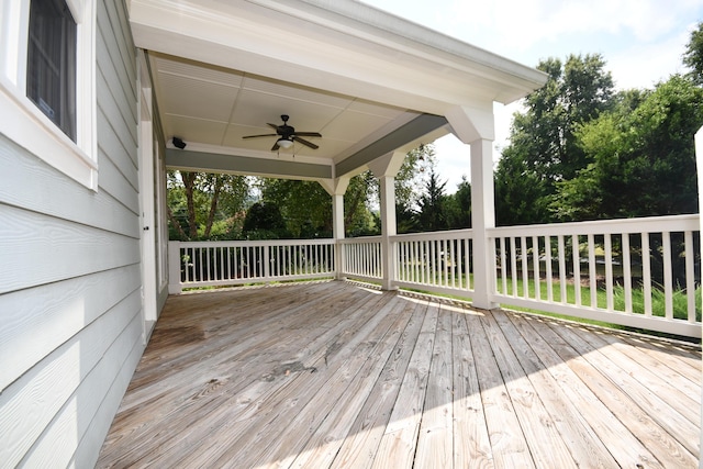 9532 Wandering Way, Ooltewah, TN 37363 - deck featuring ceiling fan