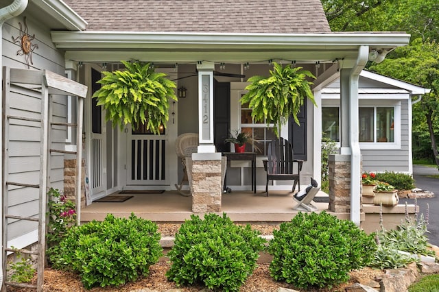 3412 Fairmount Pike, Signal Mountain, TN 37377 - property entrance with a shingled roof and a porch